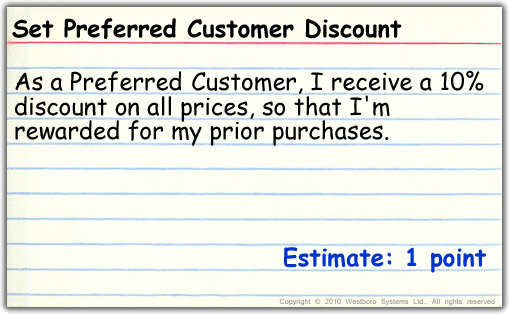 Create preferred customer with discount and estimate